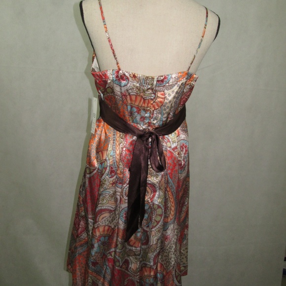 TeezMe Strap Dress Size 13 Multi Color Sash Floral - Picture 6 of 8
